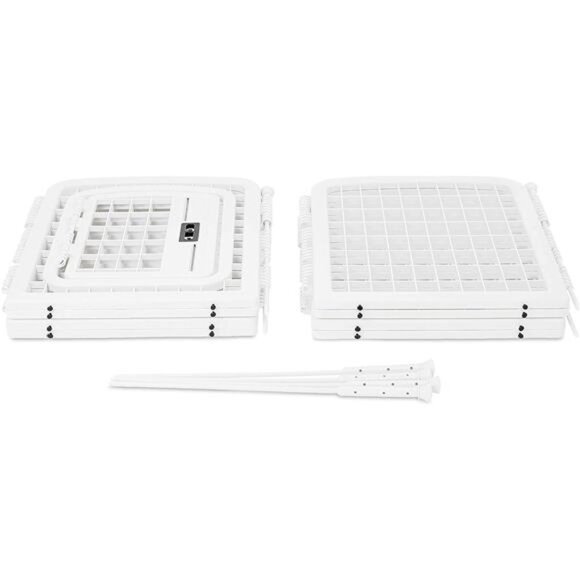 8-Panel Octagonal Plastic Pet Pen Fence Enclosure With Gate, 59 x 58 x 28 Inches - Picture 5 of 8